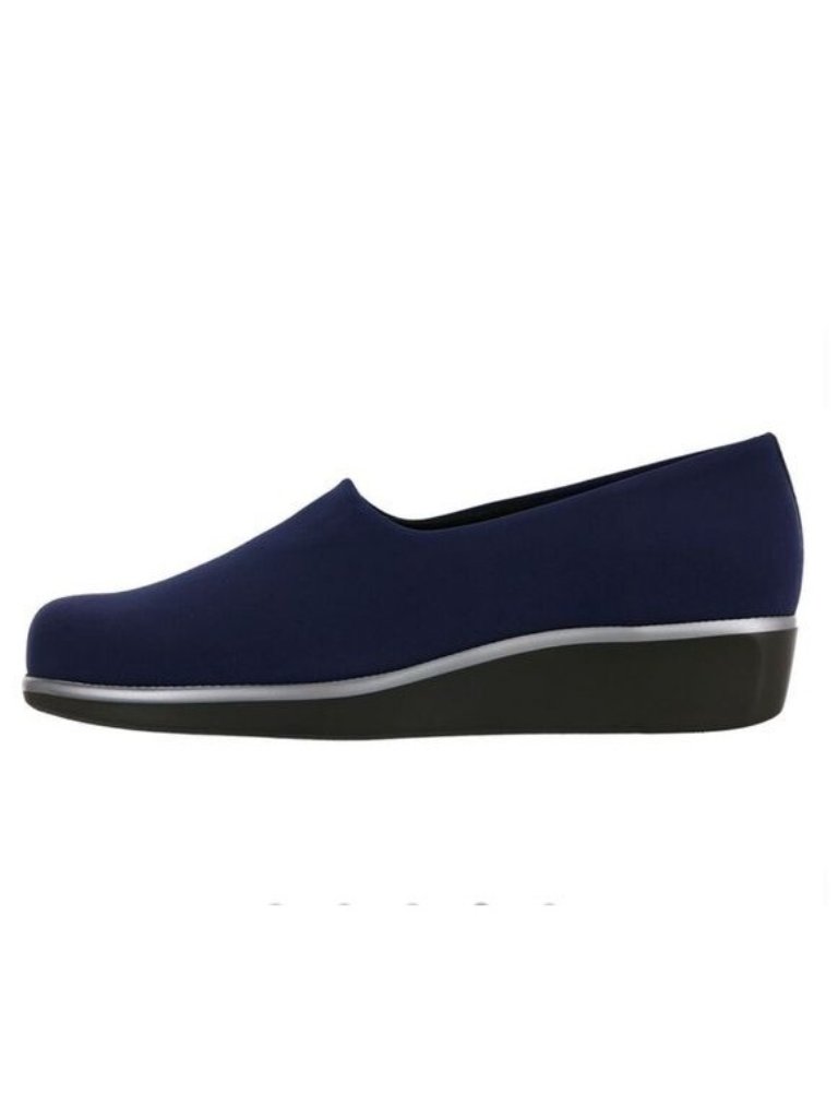 Sas Tripad Womens Navy Wedge Slip-On Shoes Size 8m Made In Usa Comfortable